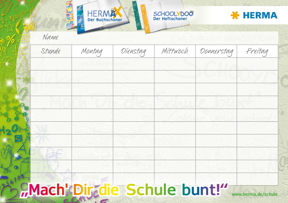 Stundenplan mit grünem Rand" 

(Note: The text is already in German and does not require translation. It remains unchanged as it is clear and fluent.)