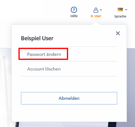 Passwortfeld ändern