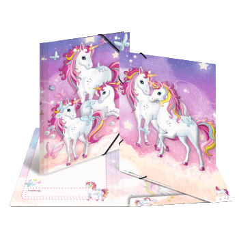 Sammelmappe für den Kindergarten mit Einhornmotiv