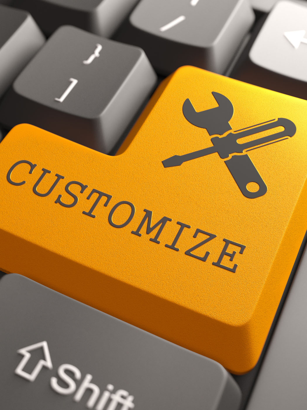 Icon Sonderanfertigung, Taste Customize auf Tastatur