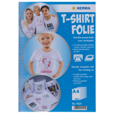 T-Shirt Transferfolie für Textilien, geeignet für T-Shirts, Taschen und Caps. Enthält 20 A4-Blätter, waschbar bis 40°C.
