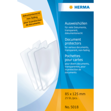 Transparente Ausweishüllen für Dokumente, 85 x 125 mm, 25 Stück, nicht verblassend, geeignet für verschiedene Dokumente.