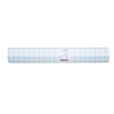 Rolle mit kariertem Papier, weiß mit blauen Linien, zur Verwendung in verschiedenen kreativen Projekten oder zum Zeichnen.