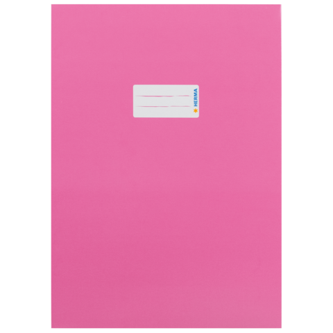Rosa Ordner mit einem weißen Etikett, das Platz für Beschriftungen bietet.