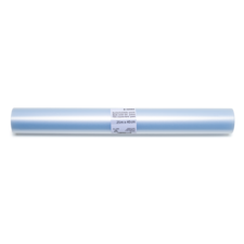 Blauer Geschenkpapier-Rollen mit den Maßen 25 m x 40 cm, verpackt in einer transparenten Folie.