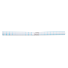 Rolle mit kariertem Papier, beschriftet mit Produktinformationen in der Mitte.