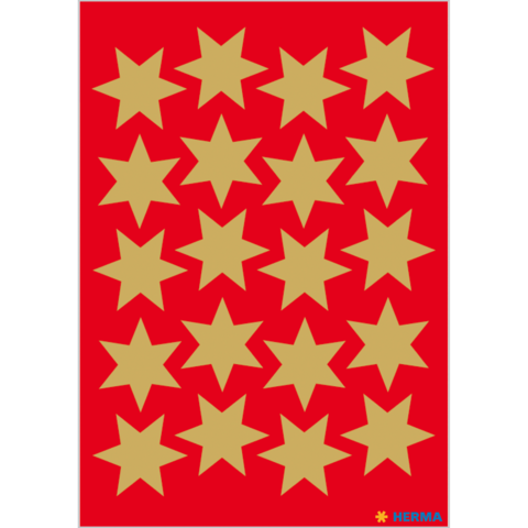 Goldene Sterne auf rotem Hintergrund, gleichmäßig angeordnet in einem Raster.