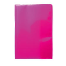 Ein glänzendes, pinkfarbenes Dokumentenheft, das geschlossen ist und keine sichtbaren Inhalte zeigt.