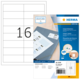 Packung mit Inkjet-Etiketten von Herma, Größe 97 x 33 mm, enthält 16 Etiketten pro Blatt, inklusive Software-Hinweis.
