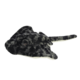 Plüsch-Manta-Rochen in Schwarz und Grau mit einem weichen, gefleckten Design und einem langen Schwanz.