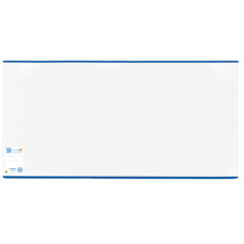 Weißes, rechteckiges Whiteboard mit blauen Kanten, geeignet für Notizen und Präsentationen.