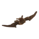 Ein brauner Plüschfledermaus mit ausgestreckten Flügeln und kleinen Ohren, die in einer fliegenden Position dargestellt ist.