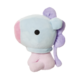 Plüschfigur mit einem runden Kopf in sanften Farben, einem kleinen Ohr und einer lila Mähne, sitzt aufrecht mit einem neutralen Ausdruck.