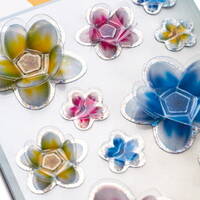 Aufkleber Blumen Fliese