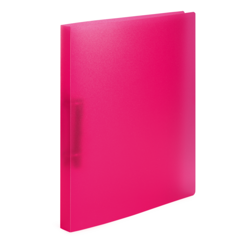 Rosa, durchsichtige Ordnerhülle mit weißem Boden, geeignet zur Aufbewahrung von Dokumenten.