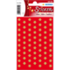 Rote Stickerseite mit goldenen Sternen in gleichmäßigen Abständen angeordnet. Ideal für Dekoration oder Bastelprojekte.