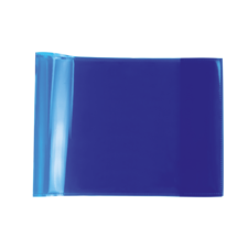 Blauer, transparenter Ordner mit einer offenen Seite, geeignet zur Aufbewahrung von Dokumenten oder Blättern.
