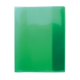Grüner, transparenter Ordner mit glatter Oberfläche, geeignet zur Aufbewahrung von Dokumenten oder Unterlagen.