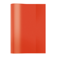 Rotes, glänzendes Blatt Papier, das auf einer Seite gefaltet ist.