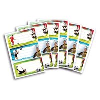 Gruppenbild mit Schuletiketten zum Beschriften von Hand