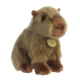 Plüsch-Wombat mit braunem Fell und einem kleinen Anhänger, der den Namen "Mijoni" trägt.