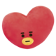 Rotes Herz mit einem neutralen Gesichtsausdruck und einer gelben Schnauze in der Mitte.