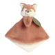 Kuscheltuch in Form eines Fuchses mit einem weichen, braunen Kopf und einem weißen Unterteil. Ideal für Kleinkinder.