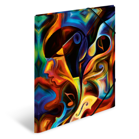 Abstrakte Darstellung von Gesichtern in lebhaften Farben, die Emotionen und Interaktionen symbolisieren.