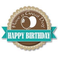 Geburtstagsaufkleber