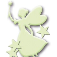 Leuchtsticker Fee" 

This phrase translates directly to "Glow-in-the-Dark Sticker Fairy." If you're looking for a more natural or fluent adaptation, you might consider "Leuchtaufkleber Fee" to emphasize the sticker aspect.