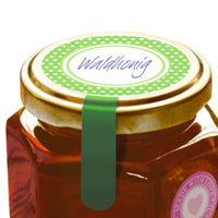 Marmeladenglas mit Deckeletikett