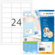 Etikettenpackung von Herma mit 2400 Etiketten, inklusive Beispieletikett für "MR. SUNNY" und Hinweis auf kostenlose Software.