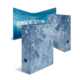 Ordner mit einem Design, das Eisberge und gefrorenes Wasser darstellt, in blauen und weißen Farbtönen.