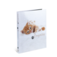 Ein Fotobuch mit einem Bild einer spielenden orangefarbenen Katze auf dem Cover, betitelt mit 'Zengnisse'.
