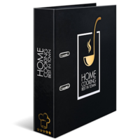 Ordner für Rezepte schwarz gold