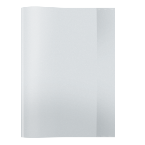 Ein leeres, geschlossenes Notizbuch mit einem matten, weißen Einband und einer leicht strukturierten Oberfläche.