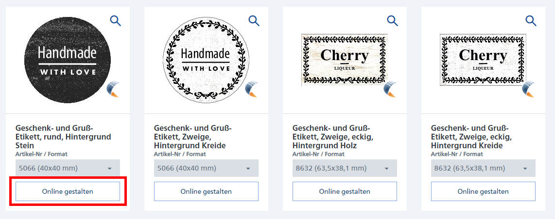 Etiketten Designvorlagen